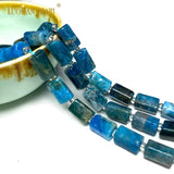 Natural Apatite Faceted Cylinder Gemstone Beads DIY Jewelry Making