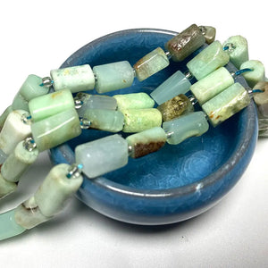 100% Natural Chrysoprase Faceted Cylinder Beads for Jewelry Making