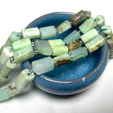 100% Natural Chrysoprase Faceted Cylinder Beads for Jewelry Making
