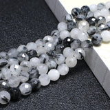 Natural Rutilated Quartz Round Gemstone Beads 6/8/10MM