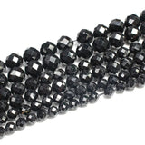 Natural Stone Faceted Tourmaline Round Spacer Beads 6/8/10MM