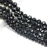 Natural Stone Faceted Tourmaline Round Spacer Beads 6/8/10MM