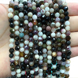 Natural Stone Tourmaline Faceted Spacer Beads 6/8/10MM
