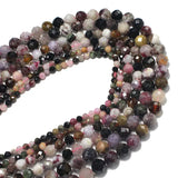 Natural Stone Tourmaline Faceted Spacer Beads 6/8/10MM