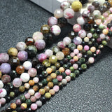 Natural Stone Tourmaline Faceted Spacer Beads 6/8/10MM