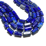 Natural Lapis Lazuli Faceted Cylinder Gemstone Beads for DIY Bracelet