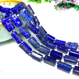 Natural Lapis Lazuli Faceted Cylinder Gemstone Beads for DIY Bracelet