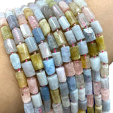 Natural Morganite Cylinder Gemstone Spacer Beads for DIY Jewelry Making