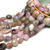 Pink Opal Irregular Gravel Gemstone Spacer Beads 15''