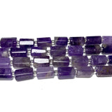 Natural Stone Purple Amethyst Cylinder Gemstone Beads for DIY Jewelry Making
