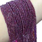 Natural Red Garnet Square Gemstone Beads 2.5-3MM