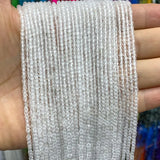 Natural Rock Crystal Square Gemstone Beads 2.5-3MM 15''