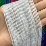 Natural Rock Crystal Square Gemstone Beads 2.5-3MM 15''
