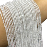 Natural Rock Crystal Square Gemstone Beads 2.5-3MM 15''