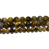 Natural Yellow Pietersite Round Spacer Beads Jewelry Making DIY 6/8/10/12MM