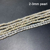 Natural Freshwater Pearl Rice Beads 2-3MM 14''