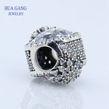 925 Sterling Silver Dazzling Snowflake Charm Bracelet