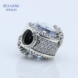 925 Sterling Silver Dazzling Snowflake Charm Bracelet