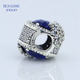 Europe Retro 100% S925 DAZZLING SNOWFLAKE CHARM Christmas