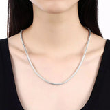 925 Sterling Silver Snake Necklace Bracelet Set