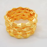 4Pcs/lot Dubai Bangles African Jewelry Saudi Arabic Wedding Gift