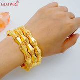 4Pcs/lot Dubai Bangles African Jewelry Saudi Arabic Wedding Gift