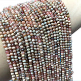4mm Rhodochrosite Faceted Round Gemstone Beads 15''