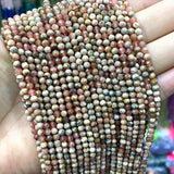 4mm Rhodochrosite Faceted Round Gemstone Beads 15''