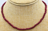 4x6mm Brazil Red Ruby Faceted Roundel Gems Beads Necklace