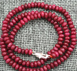 4x6mm Brazil Red Ruby Faceted Roundel Gems Beads Necklace