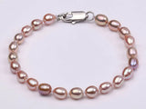 6-7mm Lavender Akoya Pearl Bracelet 7.5''