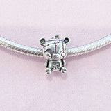 925 Silver Cartoon Doll Charm Beads Necklace Pendant