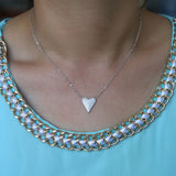 925 Sterling Charm Micro Pave Cz Heart Necklaces Zirconia Valentines