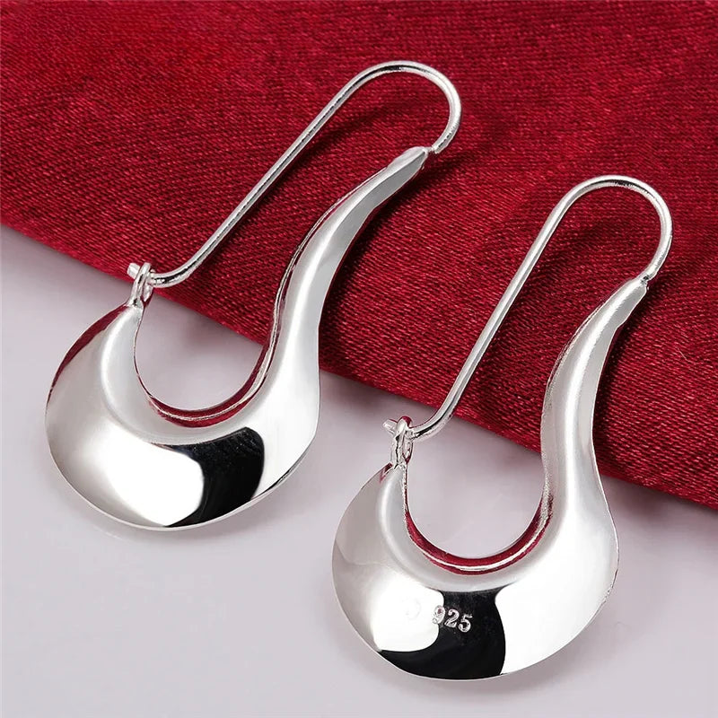 925 Silver Drop Earrings Charm Women Jewelry Wedding Party Gift