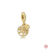 925 Silver Heart & Tree Charms Beads for Bracelet