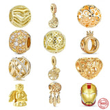 925 Silver Heart & Tree Charms Beads for Bracelet
