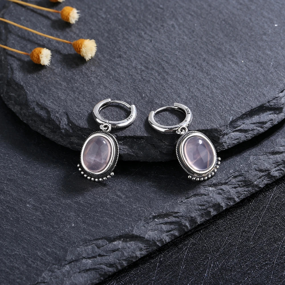 925 Sterling Silver Tiger Eye Earring Vintage Jewelry