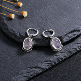 925 Sterling Silver Tiger Eye Earring Vintage Jewelry