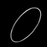 Women's Fine 925 Sterling Silver Circle Bangle Bracelet