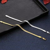 925 Silver 18K 5MM Chain Bracelets Necklace Wedding Jewelry Sets