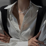 925 Silver Flat Snake Box Chain Necklace for Men Women Charms Wedding