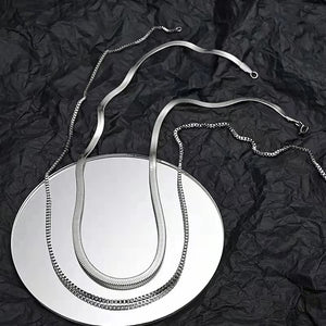 925 Silver Flat Snake Box Chain Necklace for Men Women Charms Wedding