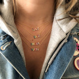 Colorful CZ Paved MAMA LOVE DREAM Necklace