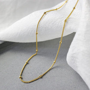 925 Silver Necklace Bead Choker Wedding Jewelry
