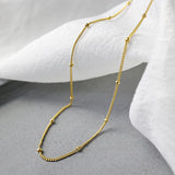 925 Silver Necklace Bead Choker Wedding Jewelry