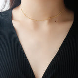 925 Silver Necklace Bead Choker Wedding Jewelry