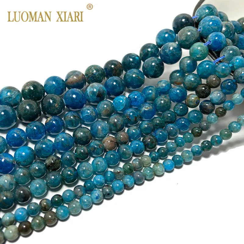 Natural Apatite Gem Stone Beads 6/8/10/12MM