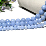 Angelite Round Stone Beads 6/8/10mm Strand