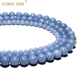 Angelite Round Stone Beads 6/8/10mm Strand
