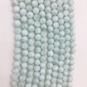 100% Green Dominica Larimar Round Stone Beads 6/8/10/12mm